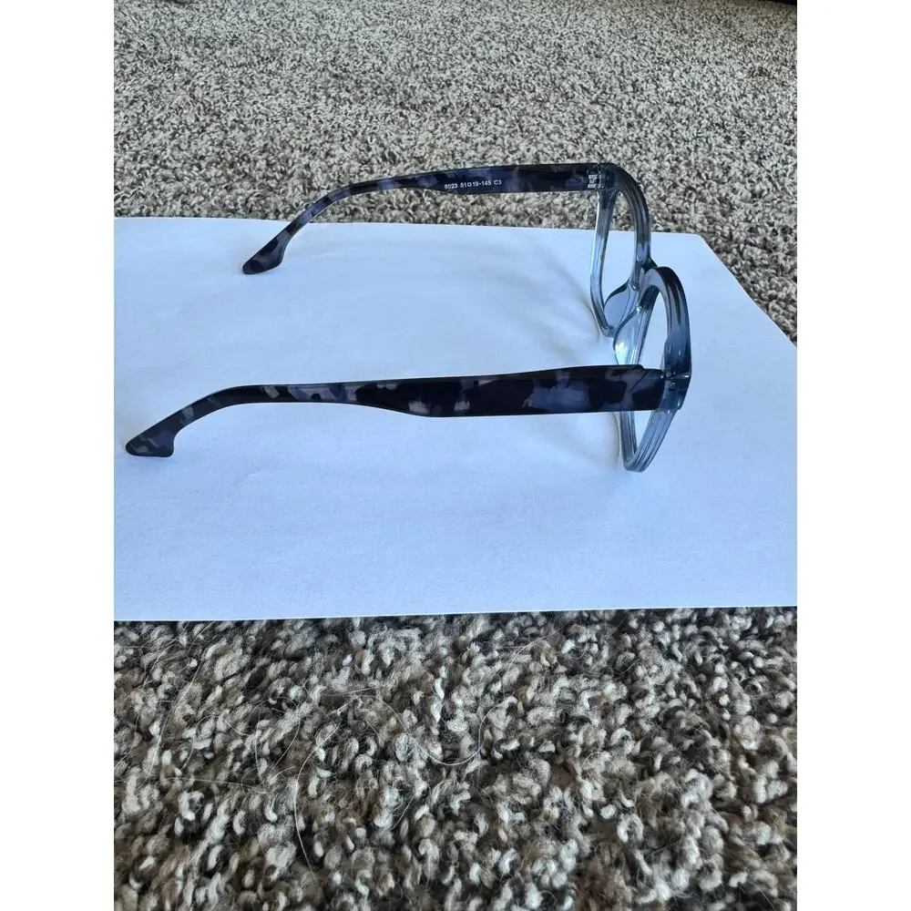 Blue Light Glasses Frame Only Rectangular Tortoise Fade Unisex 51-19-145